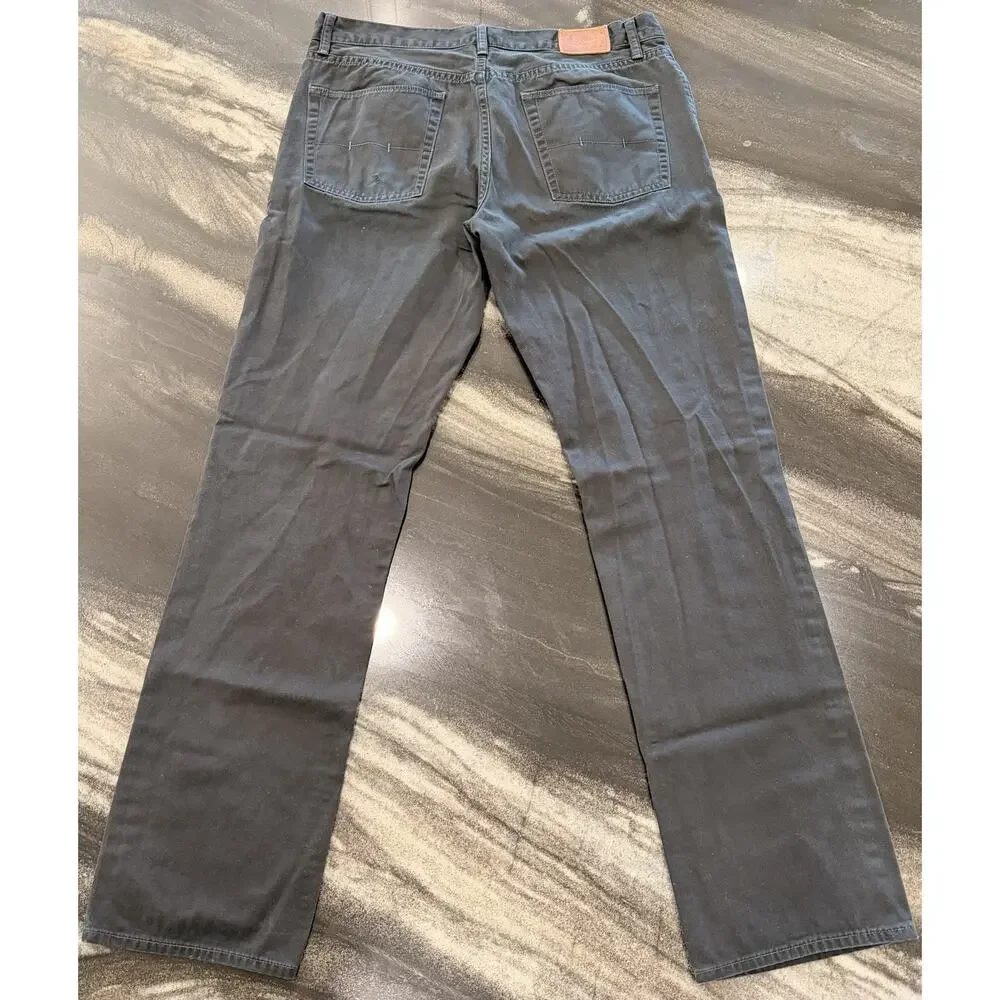 Polo Ralph Lauren Authentic Dungarees Black Denim Jeans 34x34 Green Pony